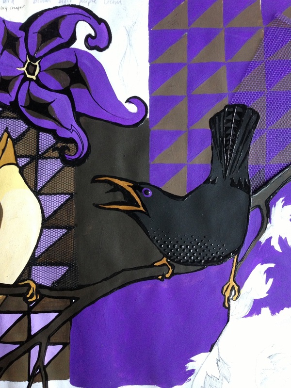 artist illustration bird black bird bower bird
