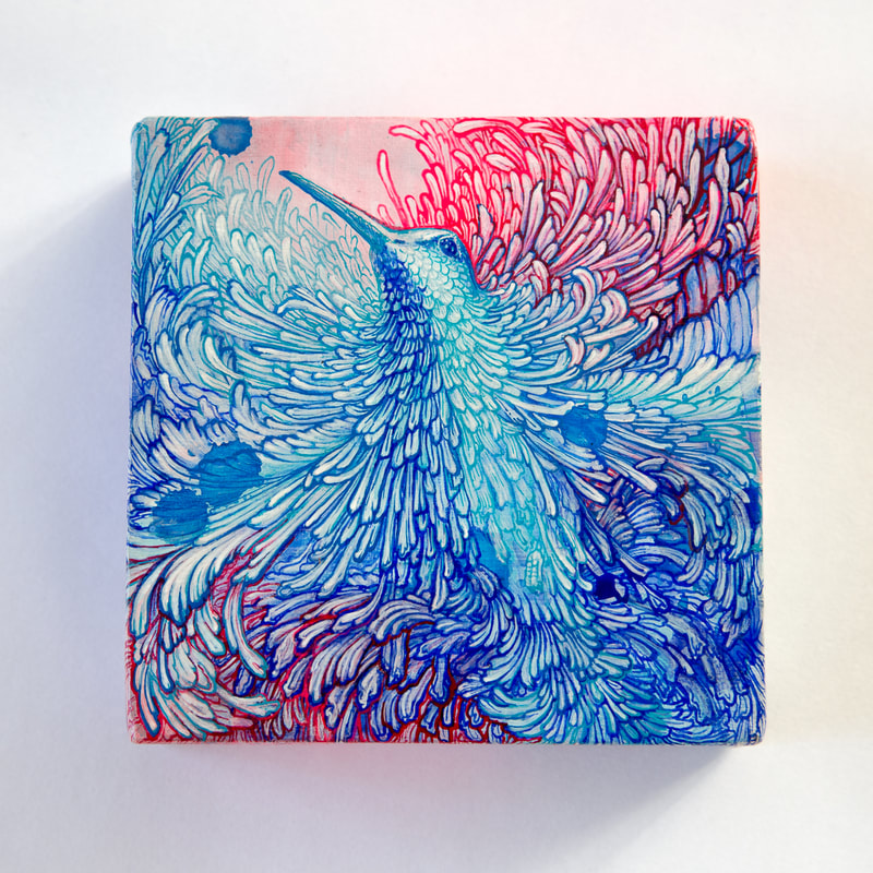 Hummingbird painting - Ruth Cadioli